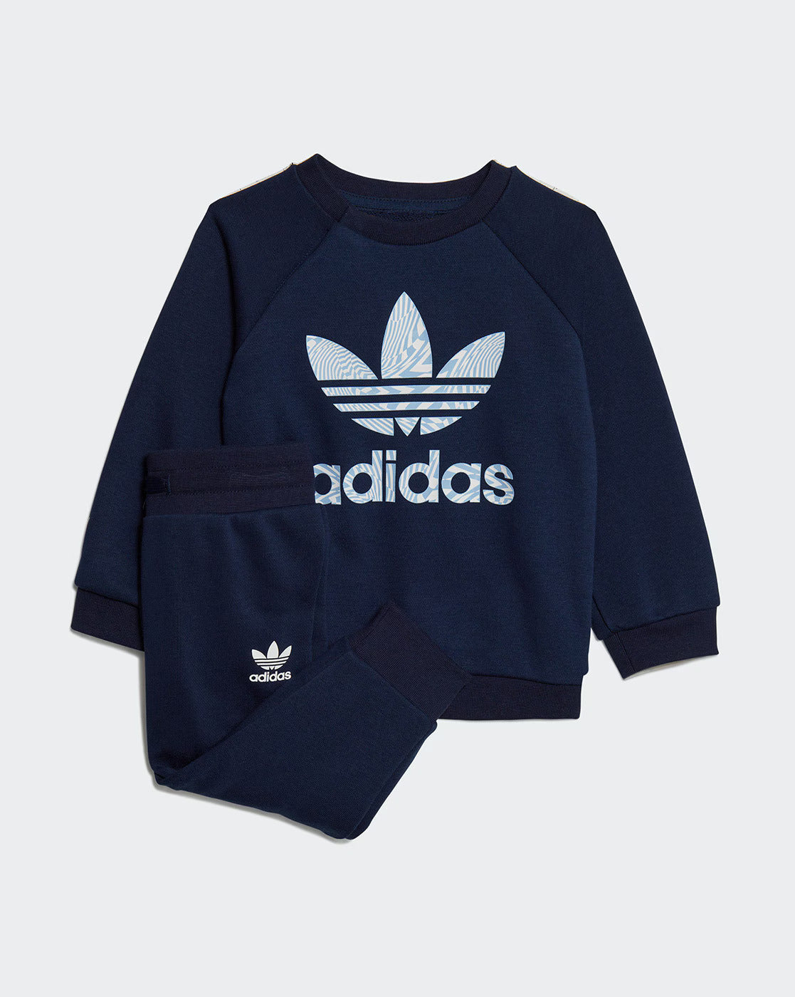 Adidas Kids Navy Blue Tracksuit-Solid-Cotton-For Infants