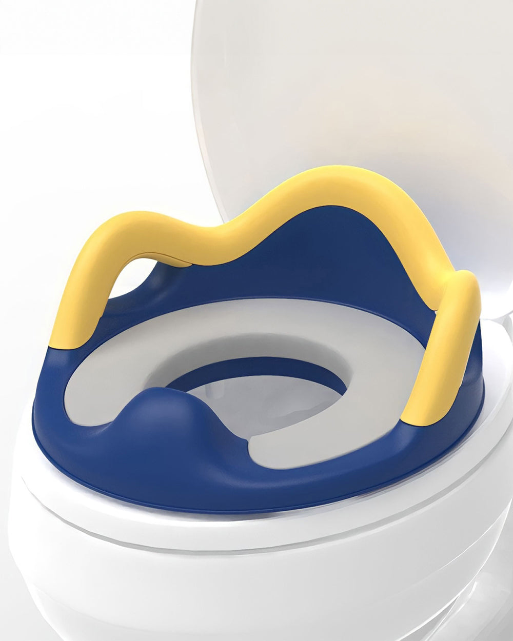KidDough Baby Potty Training Seat-With Removable Soft Coushion Splash Guard-12 to 48M-Blue Yellow-Extra 5% Off