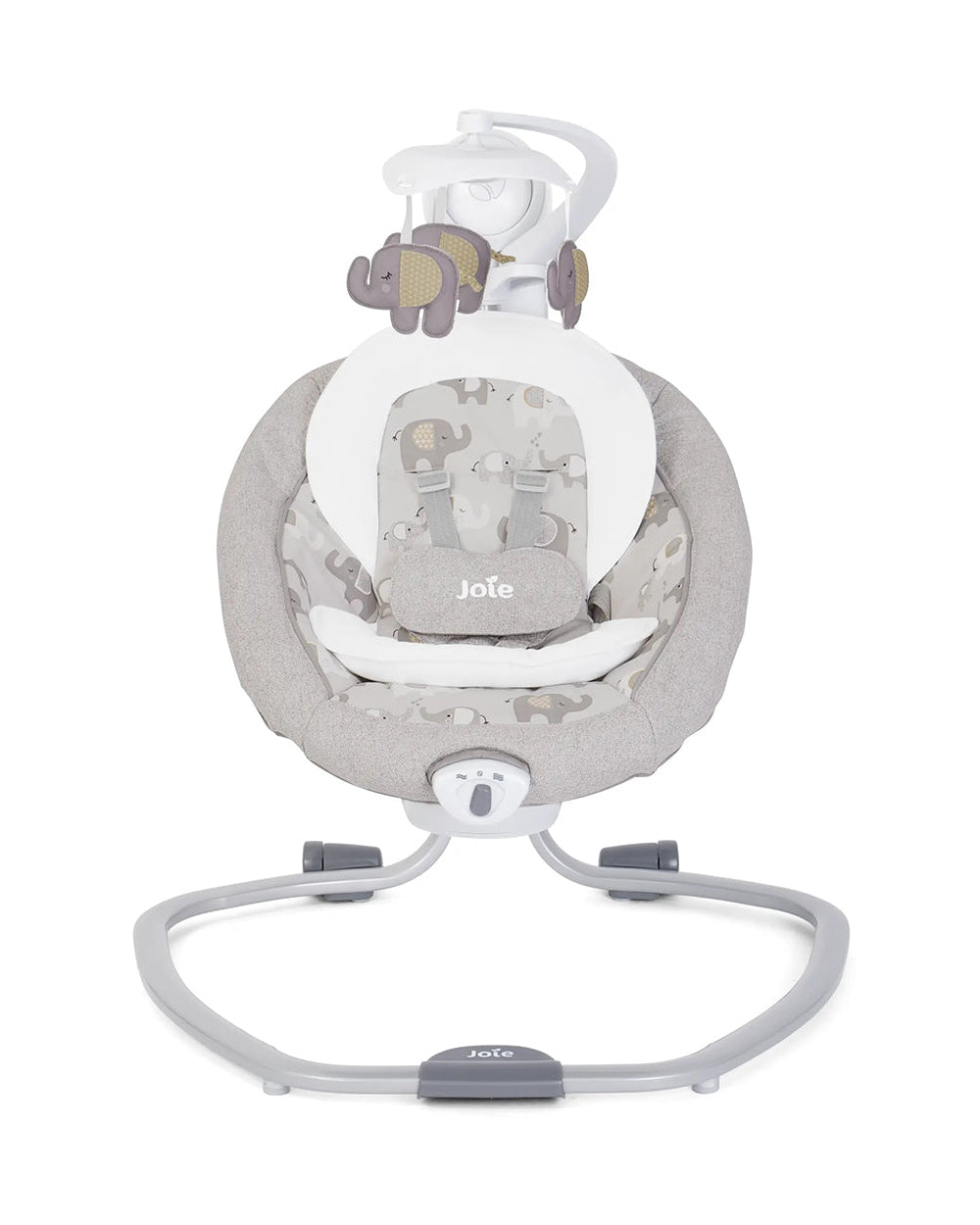 Joie Serina Swivel Baby Automatic Swing-5 Soothing Swing Speeds-With Soothing Melodies Vibration-For Infants-Elephant Duo-Extra 10% Off