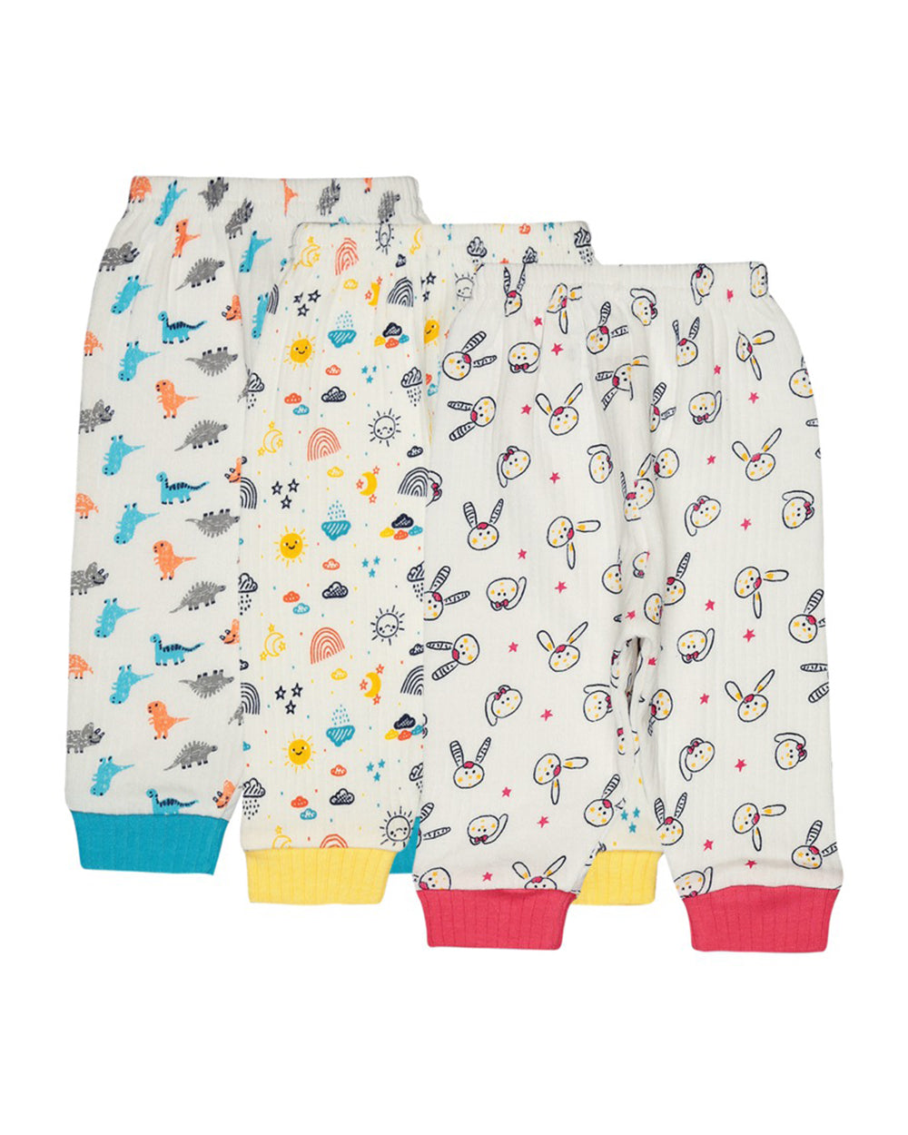 Bodycare Multicolor Thermal Pajamas-Printed-Cotton-Pack Of 3-For