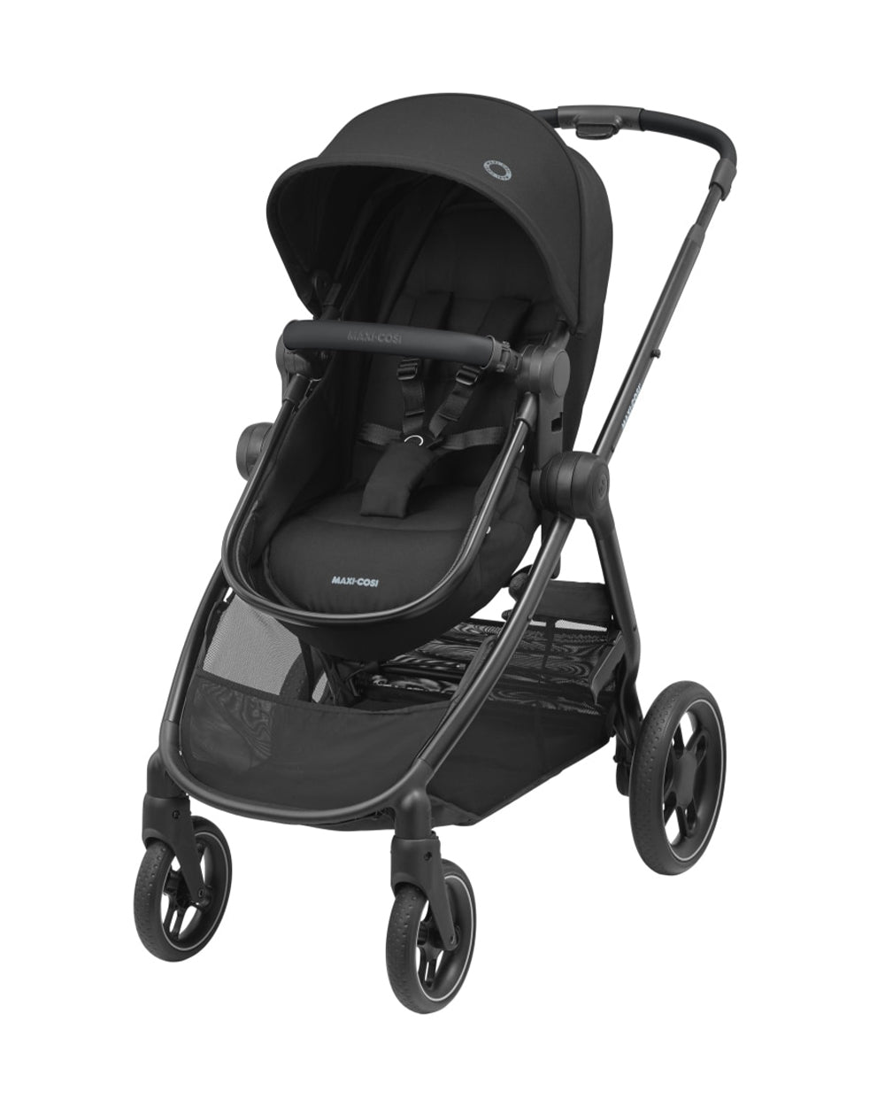 Maxi Cosi Zelia Baby Stroller-2 in Seat With Carry Cot Mode-Height Adjustable Parent Handle Bar-Reversible Seat-One Hand Fold-Travel System