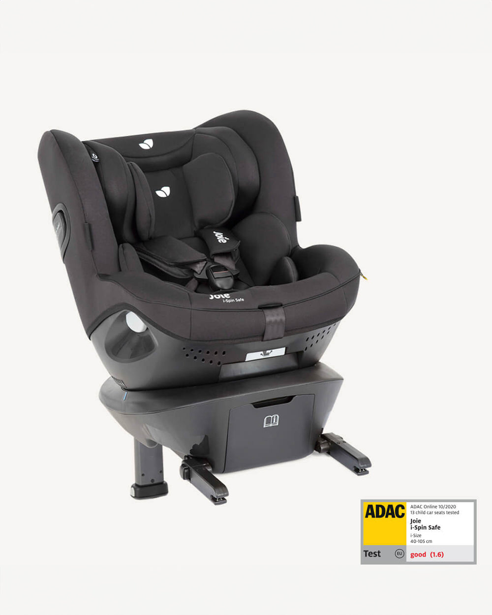 Joie i-Spin Safe Baby Car Seat-Rear Facing-Swedish Plus Test Certified (Toughest Crash Test)-90 Degrees Rotation-3 Piece Infant Insert-6 Positions