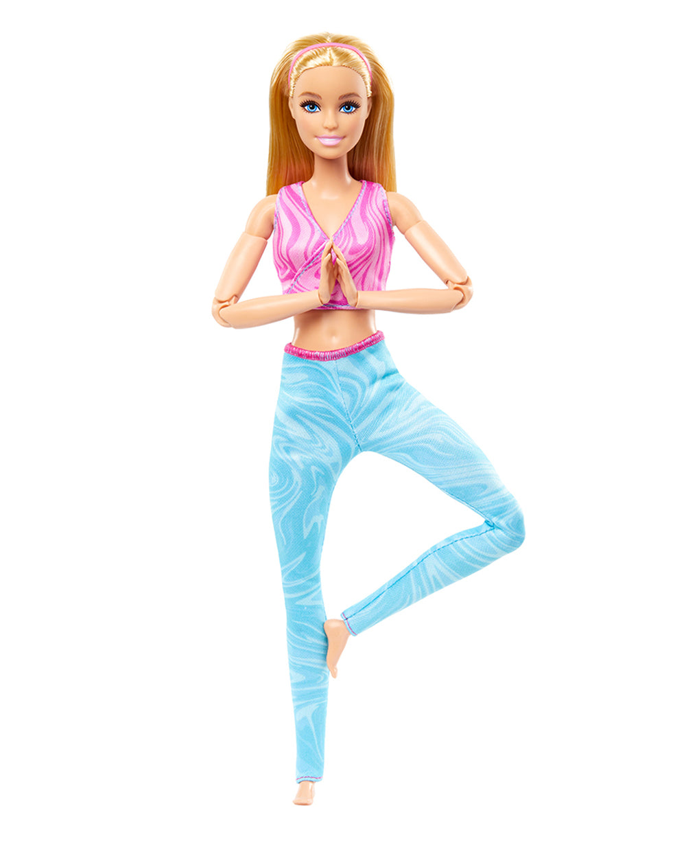 Barbie Made to Move Fashion Doll with Bendable Joints Pink Blue-Promotes Role Play-Doll Doll Houses-36M+