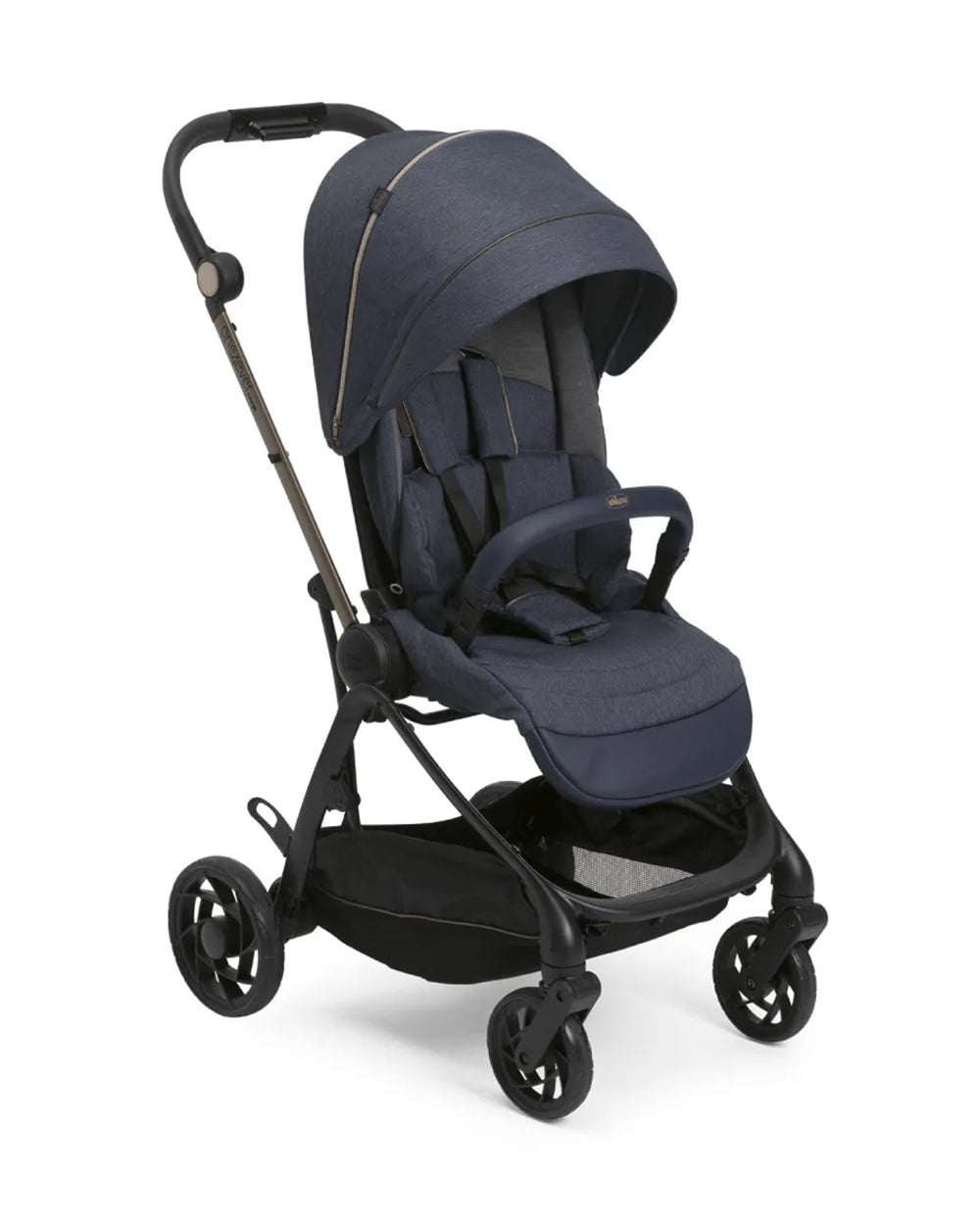 chicco reversible stroller Chicco One4Ever Lounge Baby Stroller-Height Adjustable Backrest-Flat Reclining & Reversible Seat-One Hand Fold-6 Months Warranty-For 0 to 4Y (Upto 22 Kg)-Denim Shine-Extra 5% Off – duckduckbaby