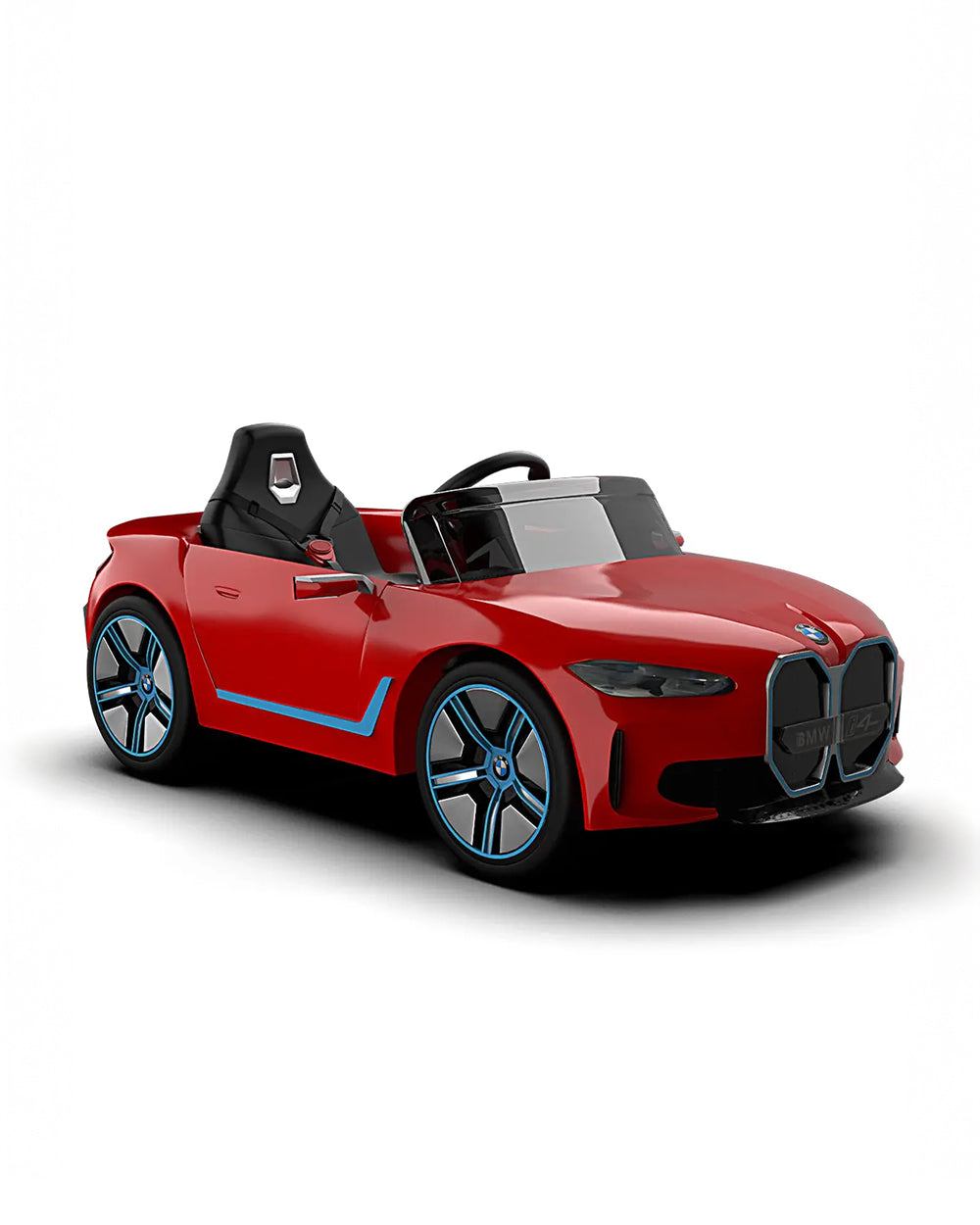 BMW i4 Ride On Car-Battery Operated-With Manual or Remote Option to Steer-Tough Tires with Rear Suspension-Integrated Music-Emotorad-For 3Y+ (Upto 30