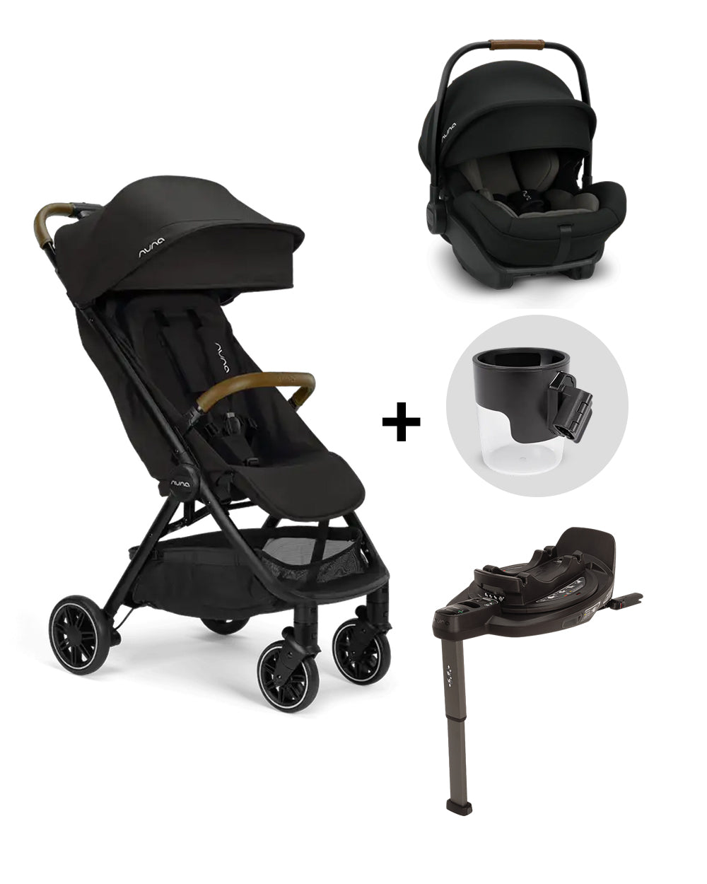 Nuna TRVL Cabin Friendly Stroller, Arra Next Car Seat Base Curv Travel  System-Stroller: (Ultra Lightweight, Upto 22 Kg)-Car Seat:(157 Degrees Flat 