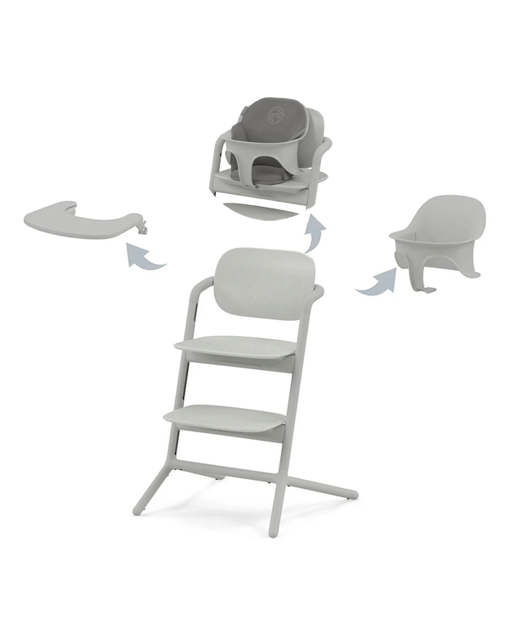 cybex lemo 3 in 1 Cybex Lemo 3 in 1 High Chair With Comfort Inlay-Suede Grey – duckduckbaby