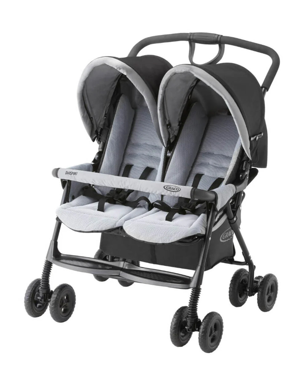 graco twin stroller Graco Duosport XI Twin Baby Stroller-Adjustable Recline-Large Capacity Bottom Basket-1M to 3Y (Upto 15Kg Per Seat)-Black-Extra 5% Off – duckduckbaby