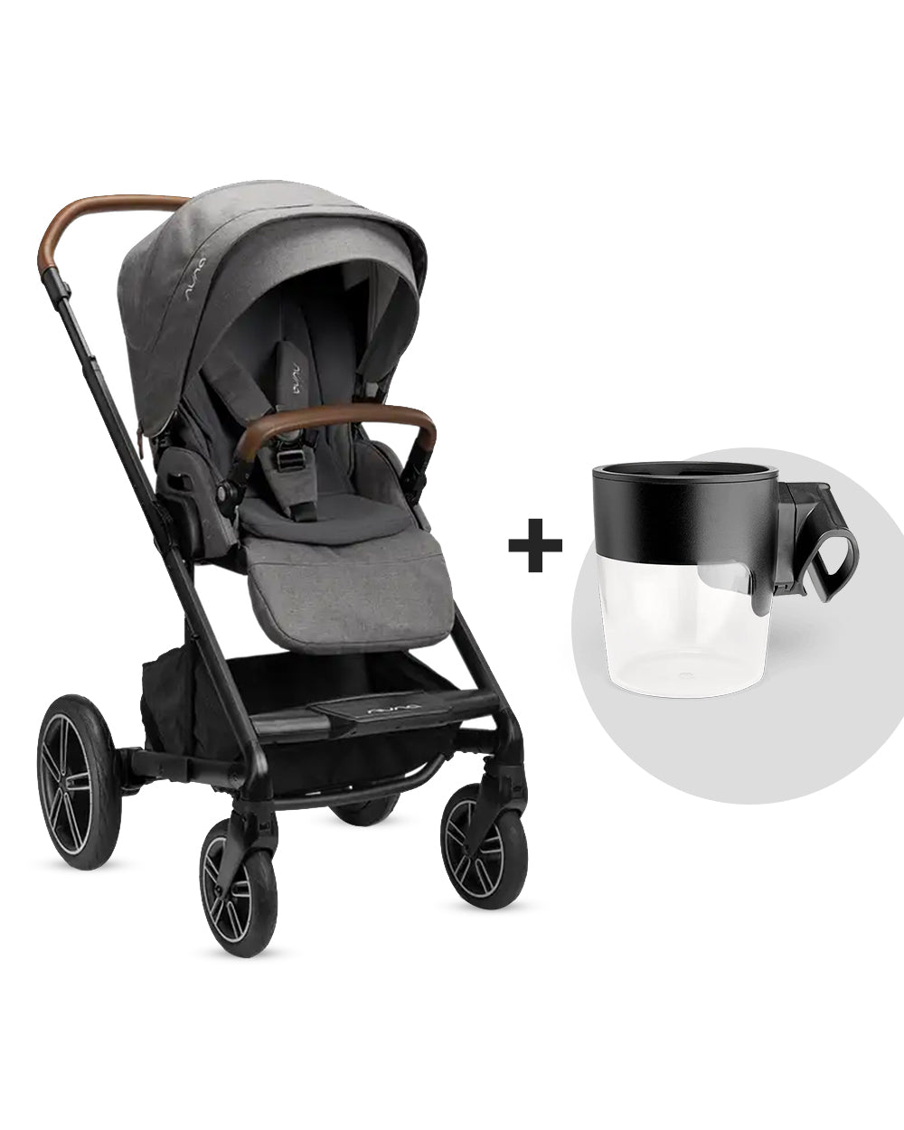 Nuna Mixx Next Baby Stroller-With Cup Holder-Height Adjustable Parent Handle Bar-Big Rear Wheels-Includes Rain Cover Post Adaptors-2 Years