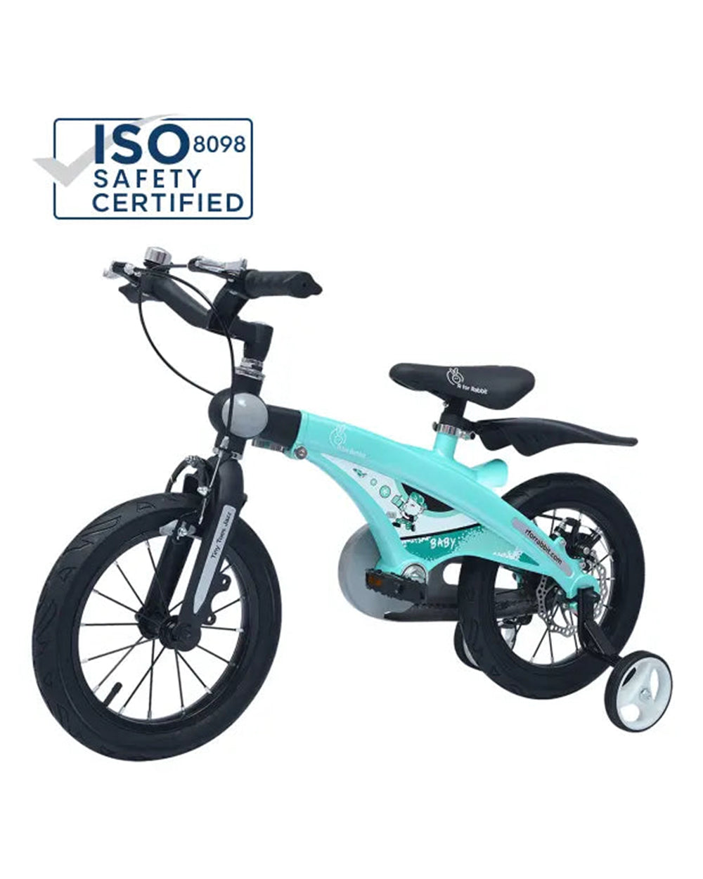R for Rabbit Tiny Toes Jazz Bicycle-14 inch Wheels-90% Pre-Installed-Adjustable Structure-3Y to 5Y (Upto 40kg)-Lake Blue-Extra 5% Off