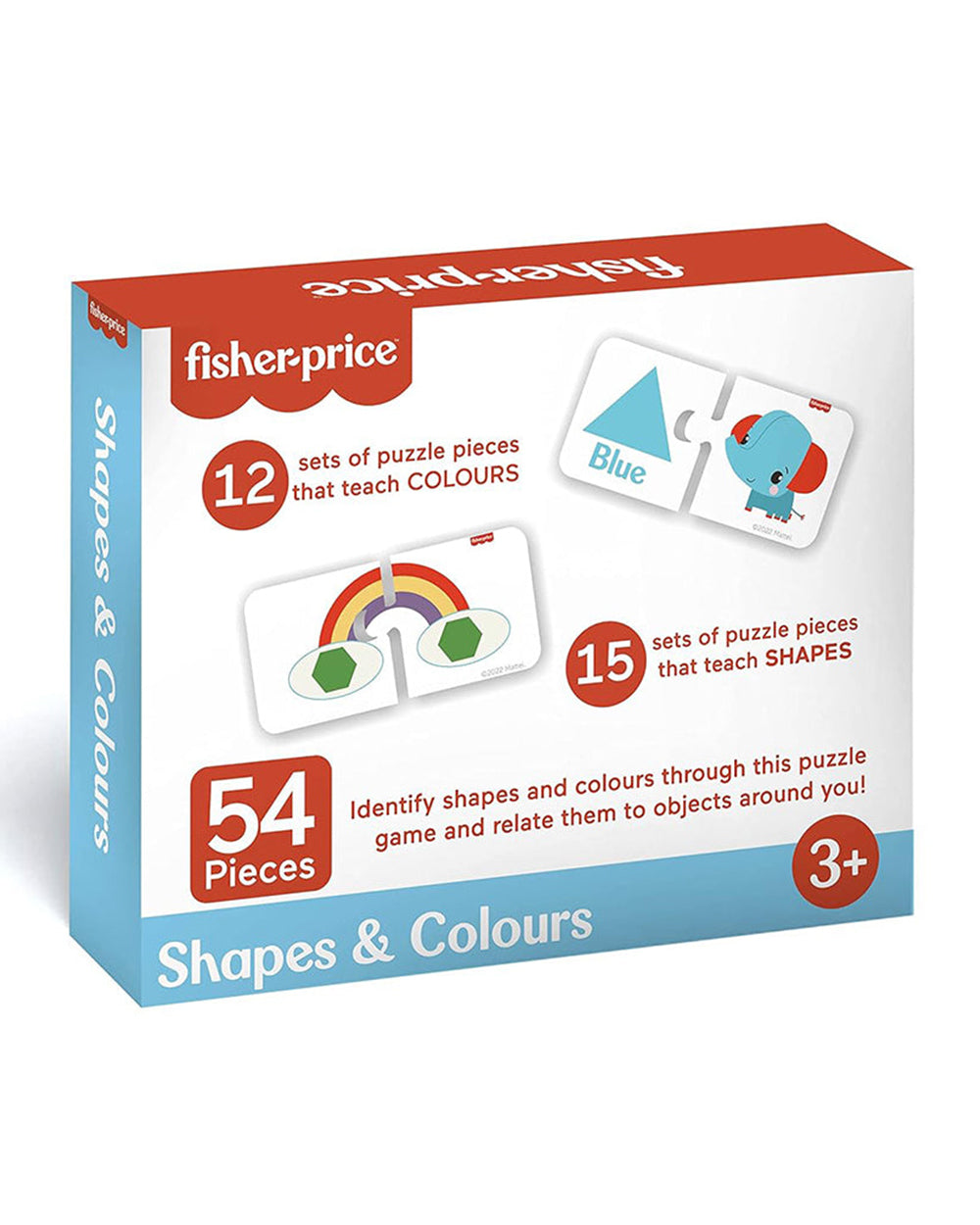 Fisher Price Shapes Colours Puzzle-54 Pieces-Learning Educational Toys-24M+