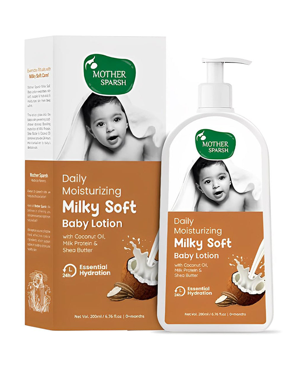 Mother Sparsh Daily Moisturizing Milky Soft Baby Lotion-With Milk
