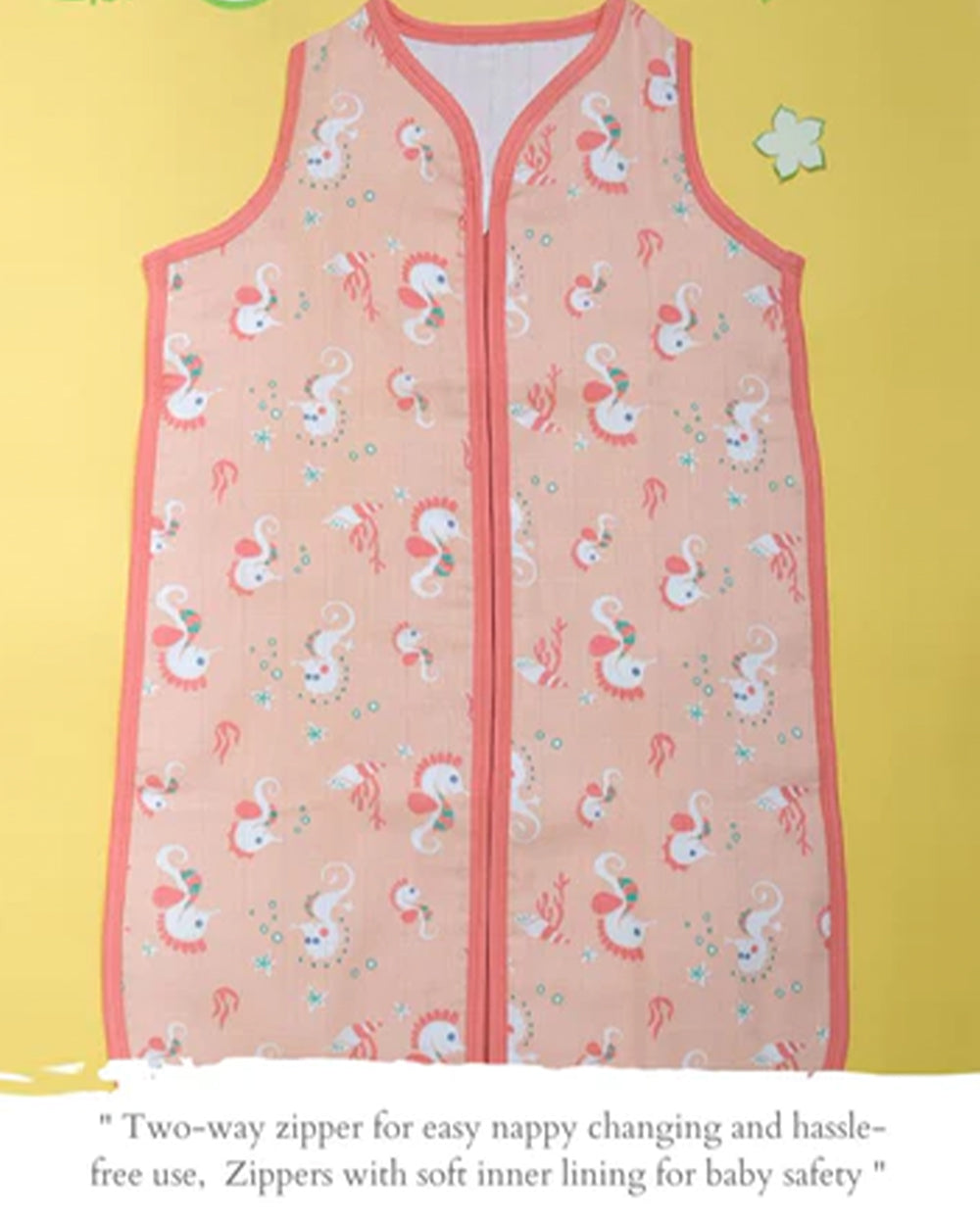 Kaarpas Ocean Dive' Baby Sleeping Bag-Organic Cotton-Seahorse-Newborn Bed