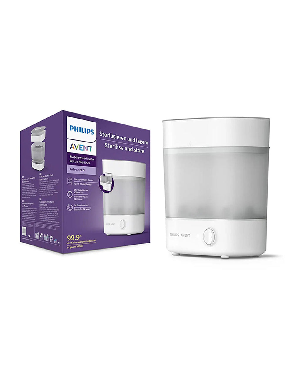 Philips Avent Bottle Sterilizer-Electric Steam-10 Min Cycle-Auto Shut Off-6 Bottle Capacity-Extra 5% Off