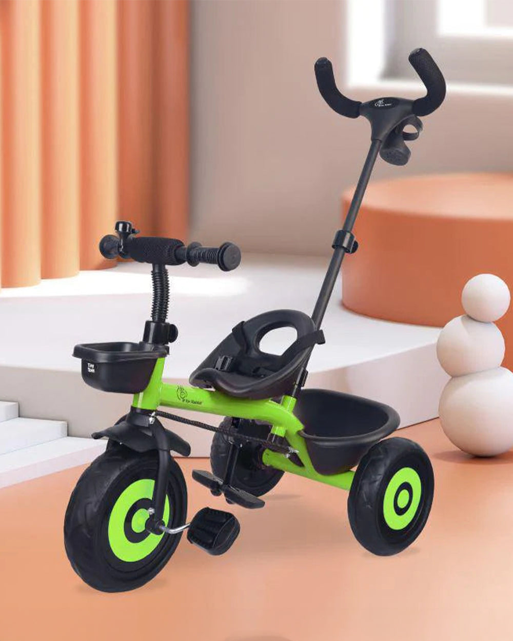 R for Rabbit Tiny Toes T20 Ace Tricycle-With EVA Wheels-Parent Cup to 5Y (Upto 25Kg)-Green