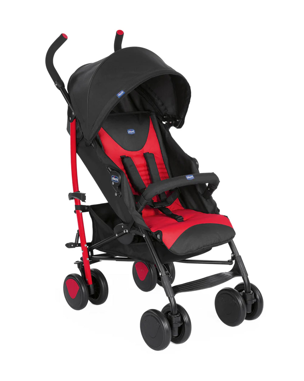 Chicco Echo Baby Stroller-Soft Padded Bumper Bar-Compact Umbrella Fold-For 0M+ (Upto 22Kg)-Scarlet Red-Extra 5% Off
