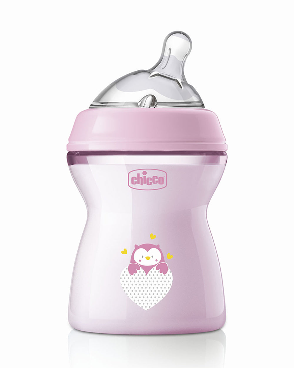 Chicco Natural Feeling Feeding Bottle-Angled Teat-Anti Colic-Slow Flow-250 ml-Pink-2M+-Extra 5% Off