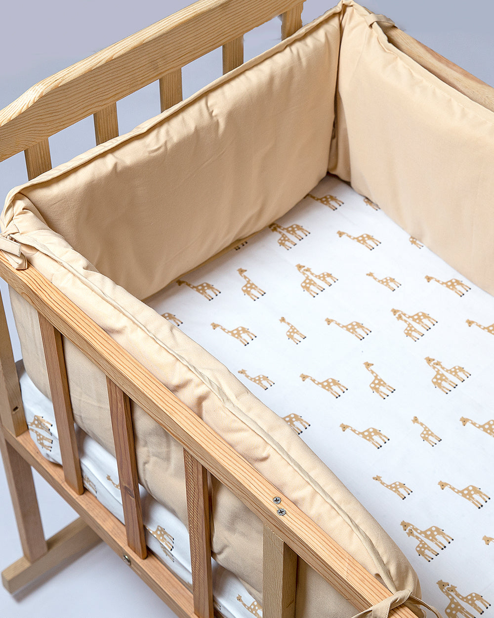Aariro Crib Baby Bedding Set-Stand Tall-White Orange-Organic Cotton-Crib Bedding-For Infants-Extra 5% Off