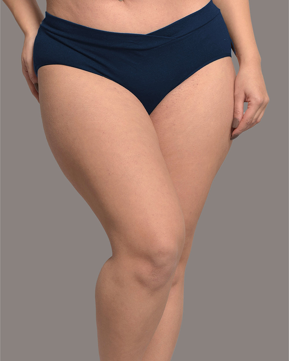 Inner Sense V-Band Organic Cotton Maternity Panty-Pregnancy Post Delivery-Navy Blue-Extra 5% Off