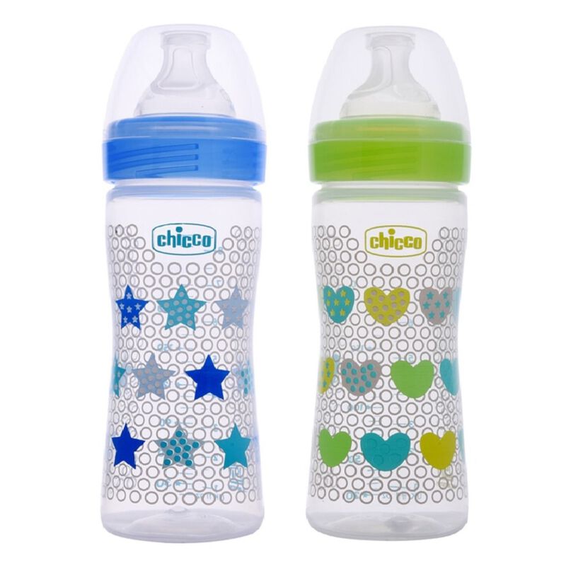 Chicco Well Being Feeding Bottle-Anti Colic-Slow Flow-250 ml-Pack