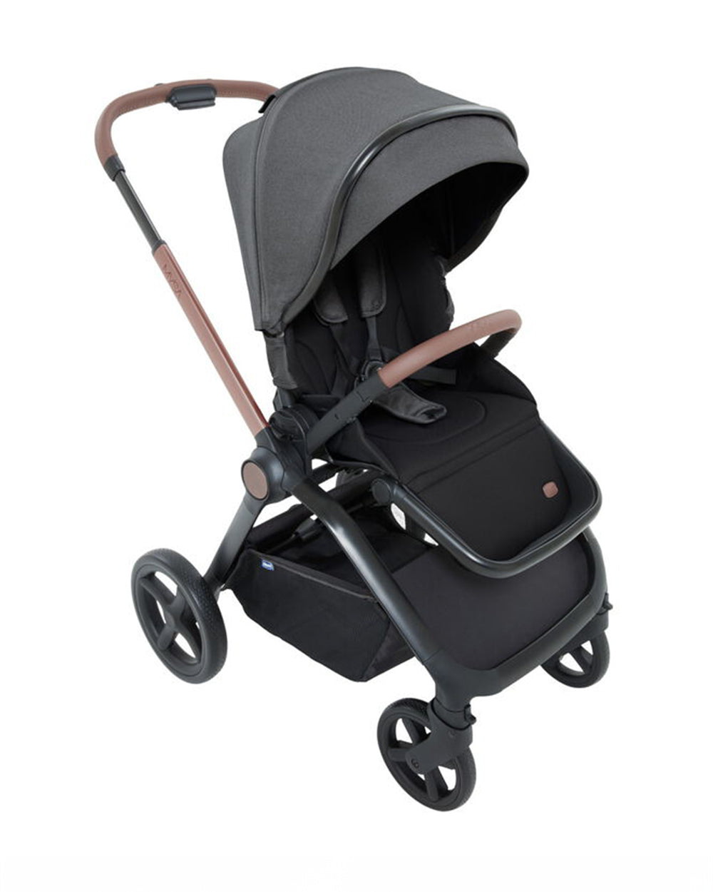 Chicco Mysa Baby Stroller-Reversible Seat-3 Recline Positions-Pram for to 4Y (Upto 22 Kg)-Black Satin-Extra 5% Off