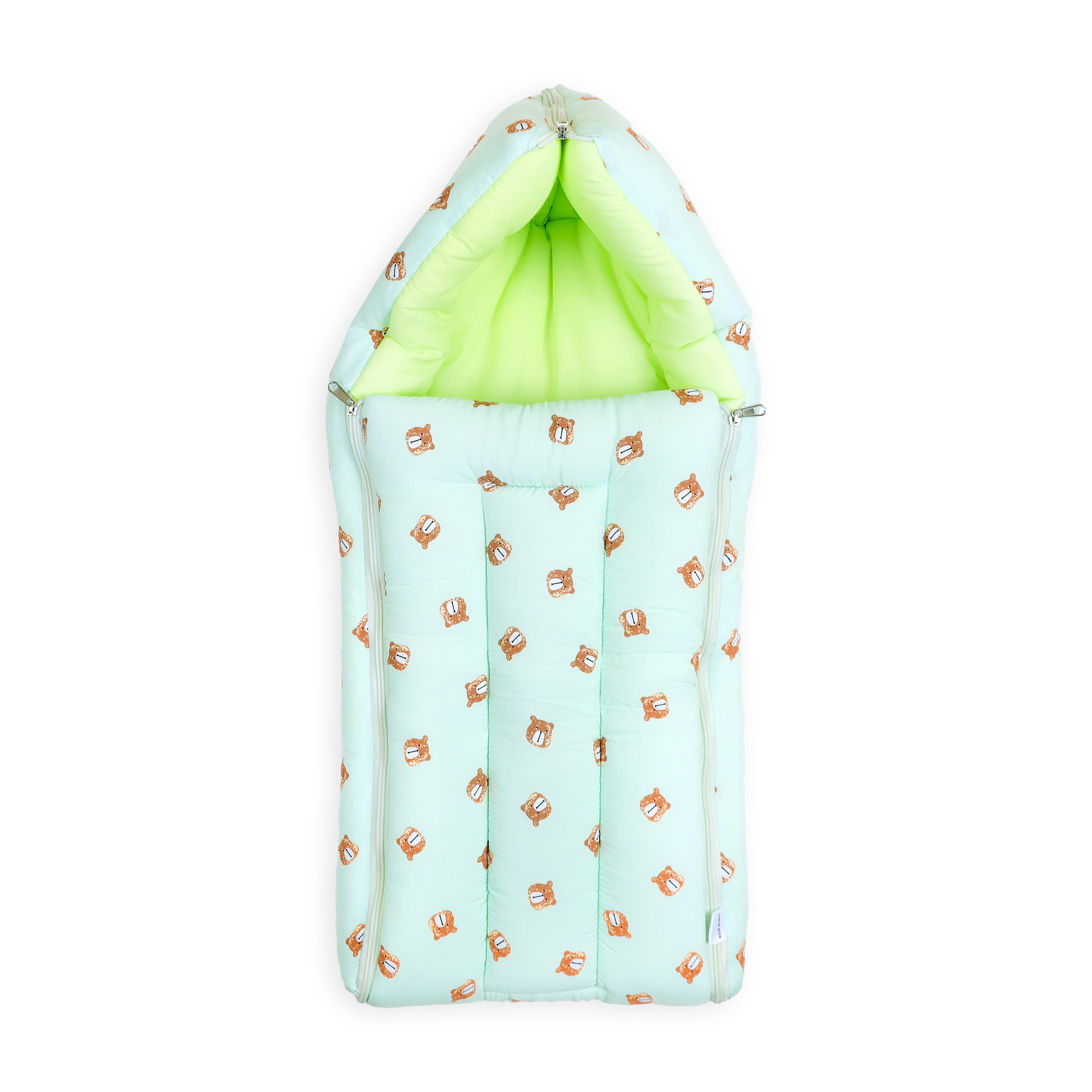 Kicks Crawl Little Bear Baby Carrier Nest-Softest Microfibre-With 3-Way Zip For Easy Change-Newborn Bed-Extra 5% Off
