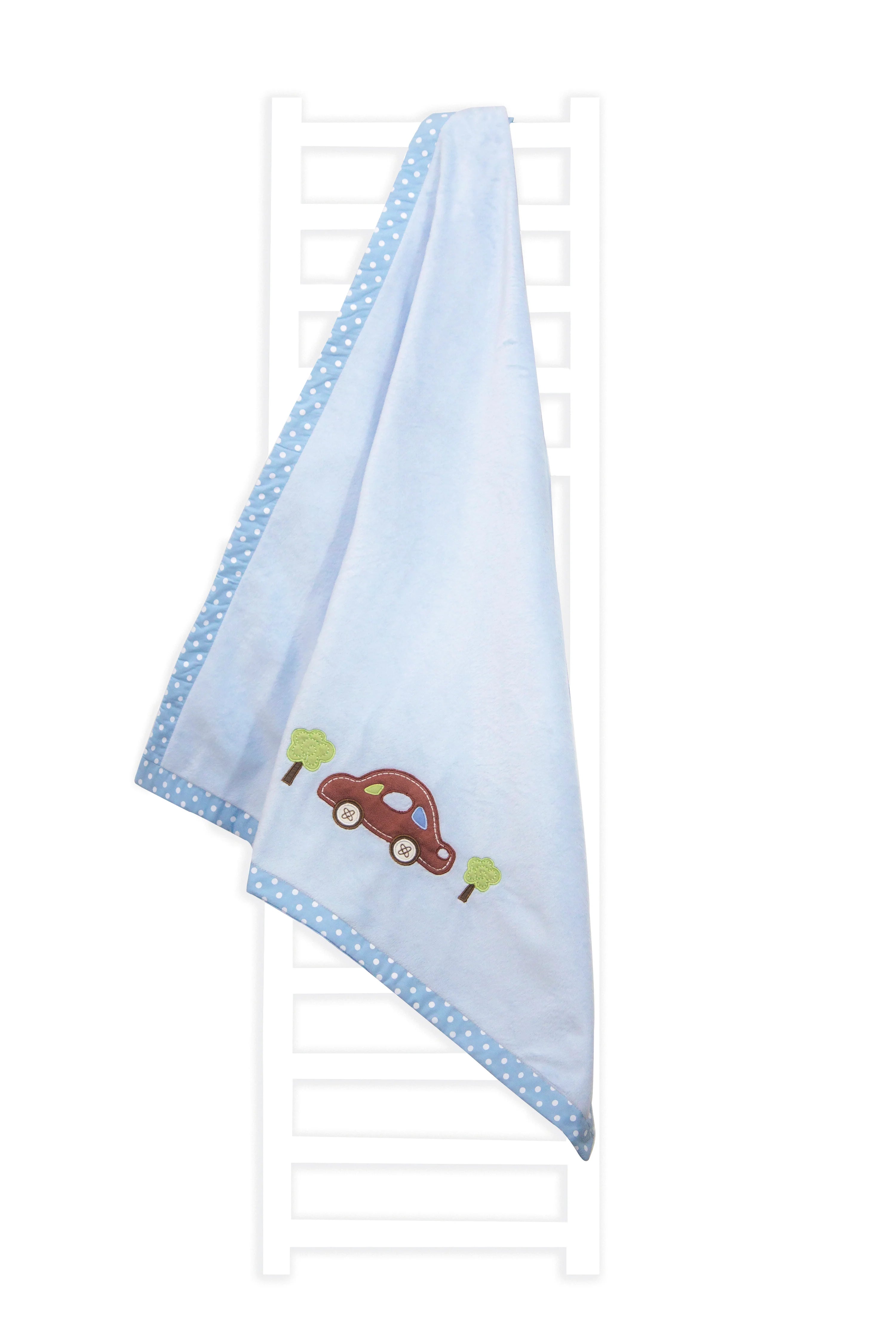 Abracadabra Plush Baby Blanket-Transport-Blue-Handmade With Care-For Infants-Extra 5% Off