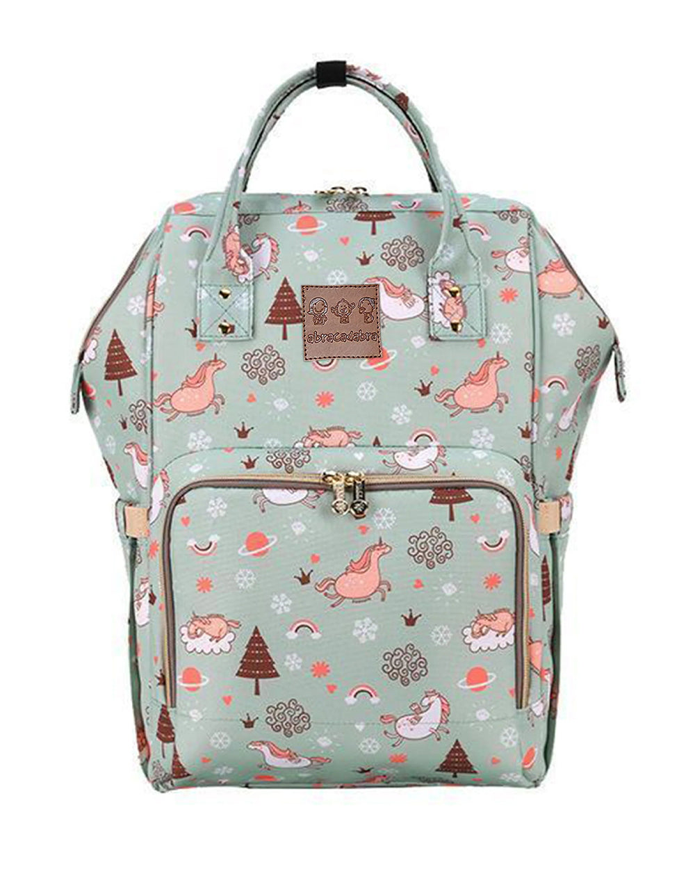 Abracadabra Printed Diaper Bag-Backpack-With Stroller Hooks