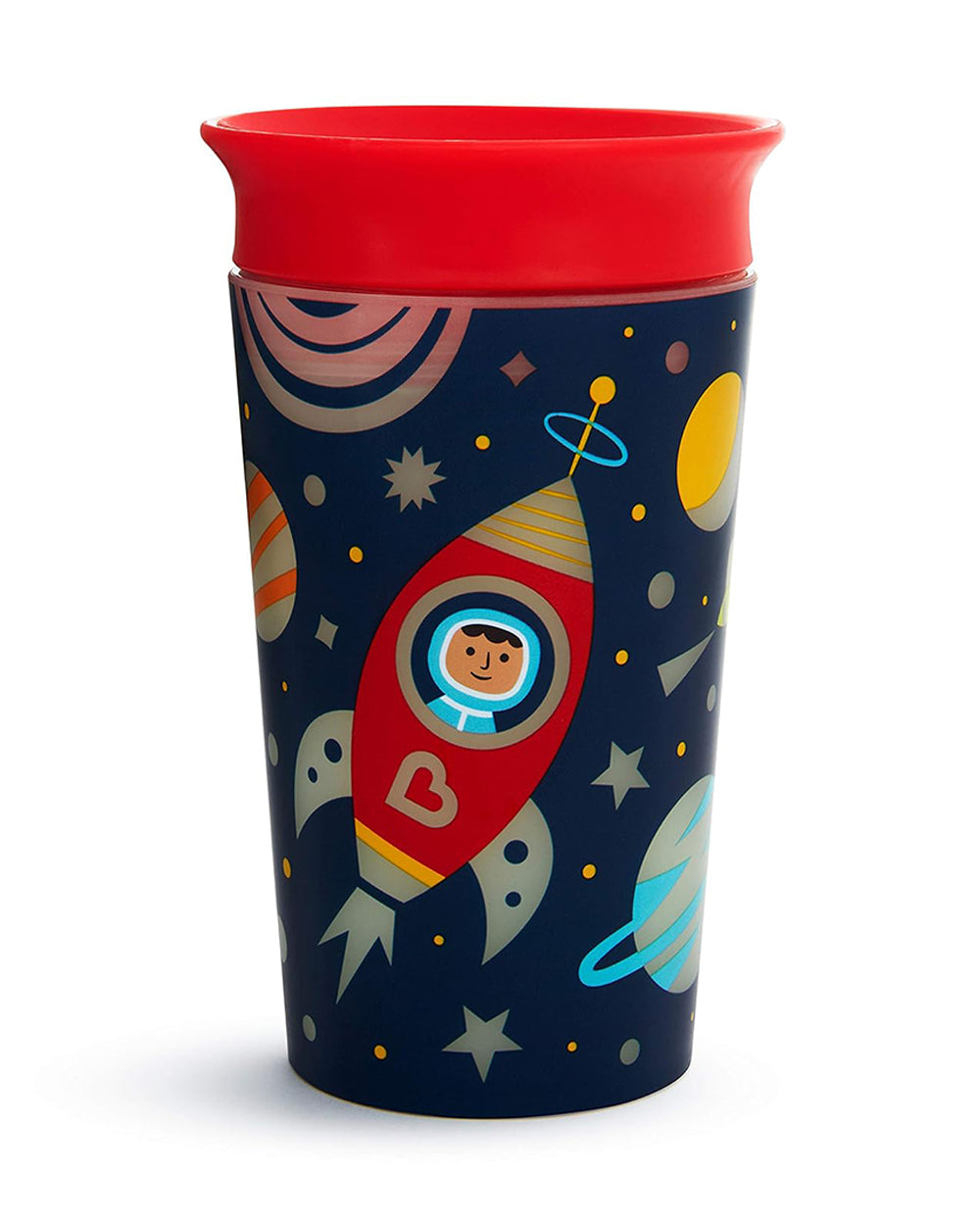 Munchkin Miracle 360 Degree Glow In The Dark Sippy Cup-Red-Auto Flow Stop-For Infants