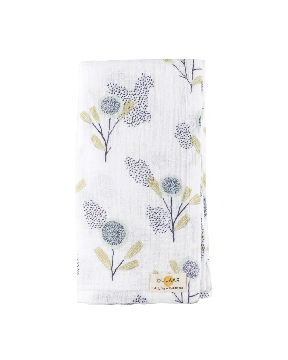 Dulaar Sparrow Flower Organic Muslin Swaddle-GOTS Certified