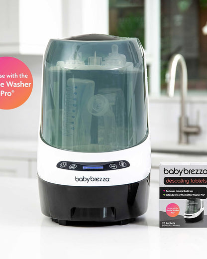 Baby Brezza Descaling Tablets Bottle & Dish Cleaner-Baby Safe-Hypoallergenic & Fragrance Free