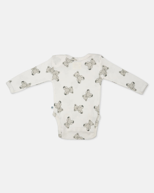 Cotton Bug White & Pink Bodysuit-Teddy-Organic Cotton-Full Sleeves-Pack of 3-For Infants