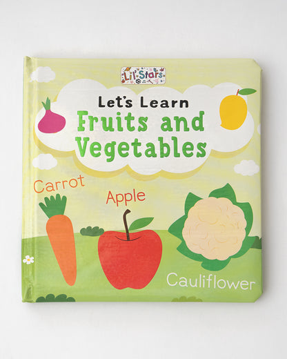 Pegasus Let's Learn Fruits & Vegetable Book-12 Interactive Colorful Pages-Develops Visual Recognition-Learning & Educational Toys-12M+