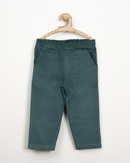 Mi Arcus Misty Green Pants-Solid-Cotton-For Infants