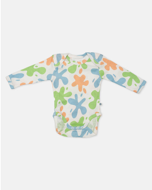 Cotton Bug White Bodysuit-Art Splash-Organic Cotton-Full Sleeves-Pack of 3-For Infants