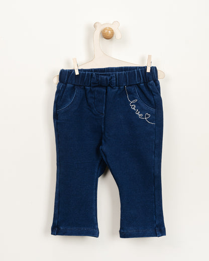 Chicco Blue Jeans-Solid-Cotton Blend-For Infants