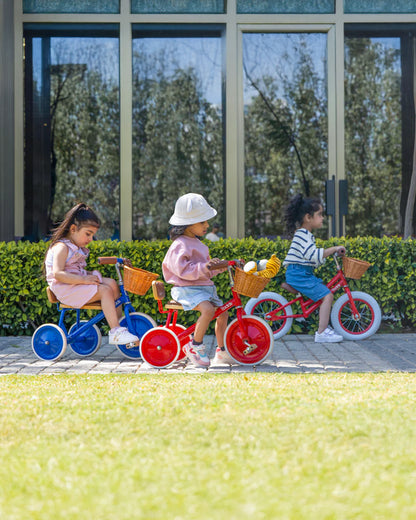 Todds Trike-ISO 8124 Certified-Detachable & Height Adjustable Parent Handlebar-With Birchwood Pedals & Vegan Leather Padded Seat-For 18M+-Popsicle Pink