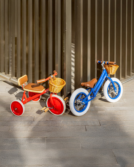 Todds Trike-ISO 8124 Certified-Detachable & Height Adjustable Parent Handlebar-With Birchwood Pedals & Vegan Leather Padded Seat-For 18M+-Popsicle Pink