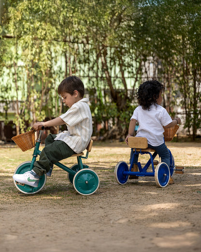 Todds Trike-ISO 8124 Certified-Detachable & Height Adjustable Parent Handlebar-With Birchwood Pedals & Vegan Leather Padded Seat-For 18M+-Popsicle Pink