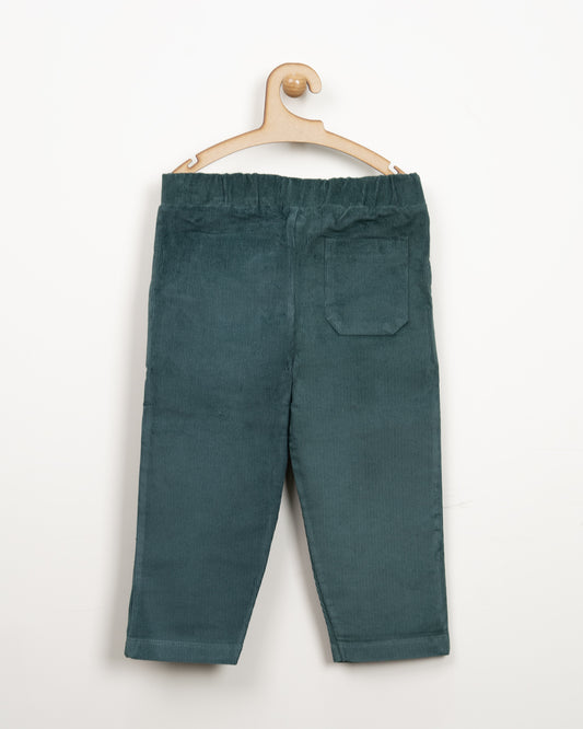 Mi Arcus Misty Green Pants-Solid-Cotton-For Infants
