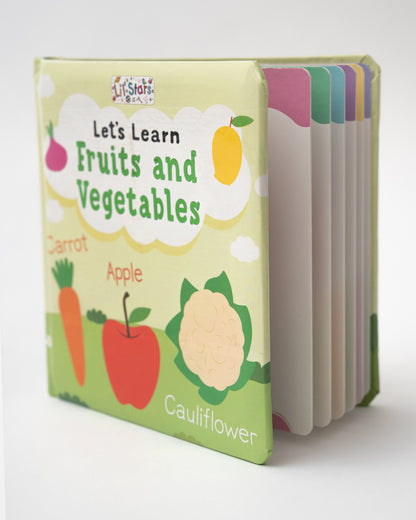 Pegasus Let's Learn Fruits & Vegetable Book-12 Interactive Colorful Pages-Develops Visual Recognition-Learning & Educational Toys-12M+
