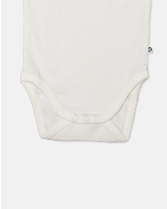 Cotton Bug White Bodysuit-Anchor-Organic Cotton-Half Sleeves-Pack of 3-For Infants