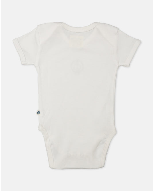 Cotton Bug White Bodysuit-Anchor-Organic Cotton-Half Sleeves-Pack of 3-For Infants