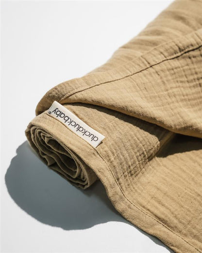 duckduckbaby Super Absorbent Baby Muslin Towel-100% Organic Cotton-Ultrasoft & Lightweight-Gets Softer With Every Wash-Natural