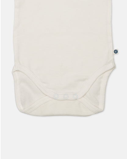 Cotton Bug White Bodysuit-Elephant-Organic Cotton-Half Sleeves-Pack of 3-For Infants