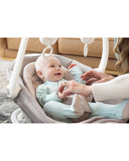 Joie Sansa 2 in 1 Baby Bouncer & Rocker-3 Position Recline-Multi Motion Soother Sways Side to Side-With Toy Bar & Two Plush Toys-For 0 to 9 Kg-Frankie & Friends