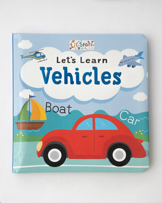 Pegasus Let's Learn Vehicles Book-12 Interactive Colorful Pages-Develops Visual Recognition-Learning & Educational Toys-12M+