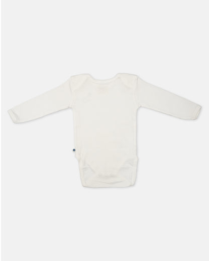 Cotton Bug White & Black Bodysuit-Milk-Organic Cotton-Full Sleeves-Pack of 3-For Infants