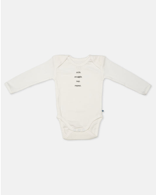 Cotton Bug White & Black Bodysuit-Milk-Organic Cotton-Full Sleeves-Pack of 3-For Infants