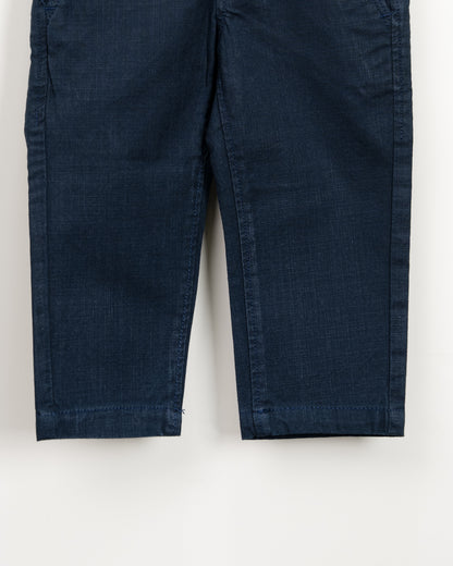 BeeLittle Navy Blue Trousers-Navy-Cotton-For Infants